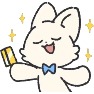 💳 kucing, bahagia, imut, perayaan, berkilau, dasi kupu-kupu telegram sticker