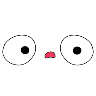 😦 olhos, desenho animado, rosto, expressão, animado, boca, engraçado whatsapp sticker