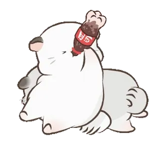 🍾 酱油 медведь, соевый соус, милый, животное, мультфильм, каваий whatsapp sticker