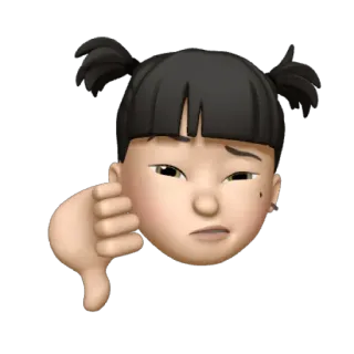 👎 Эмодзи, Палец вниз, Дизлайк, Отрицательный, Аватар, Мем telegram sticker