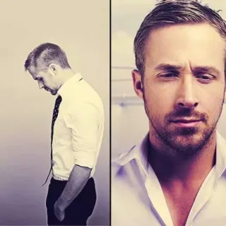 😢 Ryan Gosling райан гослинг, актер, знаменитость, портрет telegram sticker