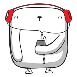 🎧 Bär, Kopfhörer, Musik, Cartoon, Tier, Unterhaltung, Hören telegram sticker