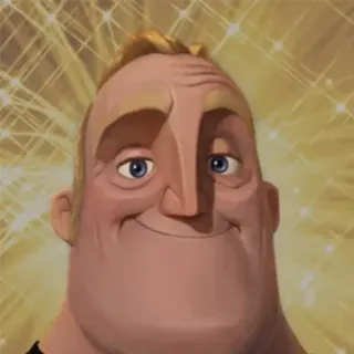 😎 Mr. Incredible The Incredibles Mr. Indestructible, Disney, Pixar, Les Indestructibles, Souriant, Animation, Dessin animé whatsapp sticker