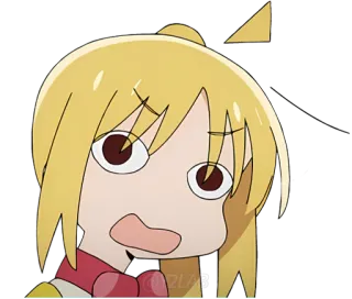 😲 อนิเมะ, การ์ตูน, ตัวละคร, สีหน้า, สับสน, ตลก telegram sticker