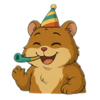🧸 หมี, วันเกิด, การเฉลิมฉลอง, ปาร์ตี้, สัตว์, การ์ตูน, น่ารัก, รื่นเริง telegram sticker