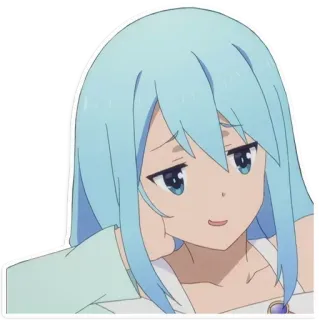 😃 Aqua Konosuba anime, aqua, konosuba, waifu, cartoon, sticker whatsapp sticker