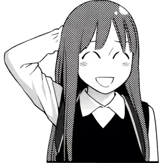😙 anime, manga, girl, smiling, happy telegram sticker