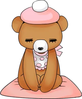 🙂 oso, lindo, animal, kawaii, dibujo animado whatsapp sticker