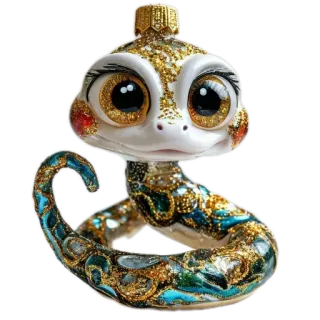 🤘 เครื่องประดับ, งู, ของตกแต่ง, สัตว์, สัตว์เลื้อยคลาน, น่ารัก, เป็นประกาย whatsapp sticker