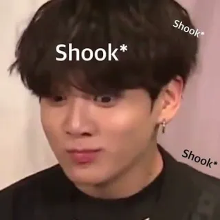 😳 Shook* shook, kpop, reaction, meme telegram sticker