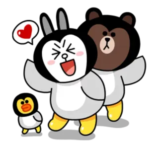 👪 ตัวละคร, สติกเกอร์, การ์ตูน, น่ารัก, เพื่อน telegram sticker