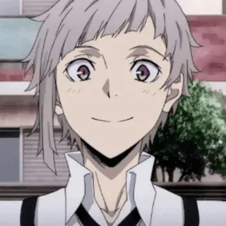 🗝 Atsushi Nakajima Bungou Stray Dogs 애니메이션, 만화, 아츠시 나카지마, 문호 스트레이 독스, 캐릭터, 인물 사진 telegram sticker