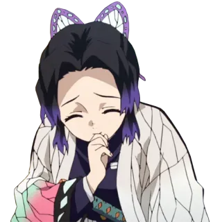 😄 Shinobu Kocho Demon Slayer Anime, Demon Slayer, Shinobu Kocho, Mangá, Borboleta, Fofo, Sorriso, Desenho animado telegram sticker