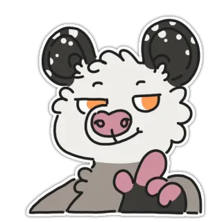 👉 мультик, животное, персонаж, стикер, опоссум, пушистый whatsapp sticker