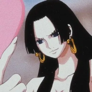 🥂 Boa Hancock One Piece 보아 행콕, 원피스, 애니메이션, 가운데 손가락, 만화, 스티커 telegram sticker