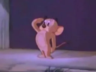 🖤 Jerry Tom and Jerry dessin animé, souris, salutation, salut, animation whatsapp sticker