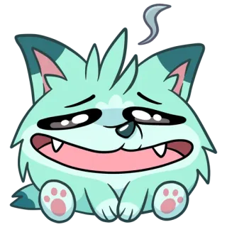😞 chat, dessin animé, triste, mignon, autocollant telegram sticker