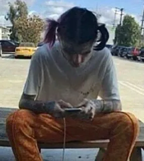 ✍ Lil Peep lil peep, рэпер, эмо рэп, музыка, знаменитость, музыкант telegram sticker