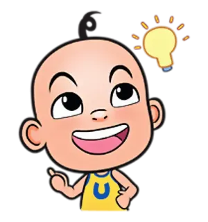 ☺️ dessin animé, enfant, ampoule, idée telegram sticker