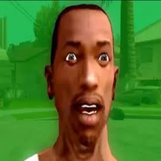 😳 CJ Grand Theft Auto Video game, Personagem, Meme, Engraçado, Carl Johnson whatsapp sticker