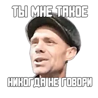 😐 ТЫ МНЕ ТАКОЕ
НИКОГДА НЕ ГОВОРИ русский, мем, фраза, цитата telegram sticker