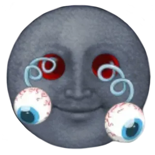 👀 mostro, occhi, faccia, inquietante, blu telegram sticker
