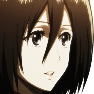 😄 Mikasa Ackerman Attack on Titan Anime, Personage, Mikasa Ackerman, Attack on Titan telegram sticker