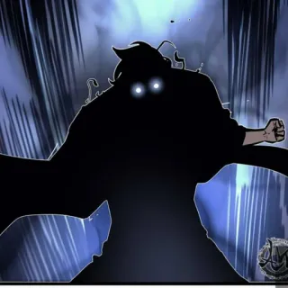 🍷 silhouette, anime, dark, figure, power, manga telegram sticker