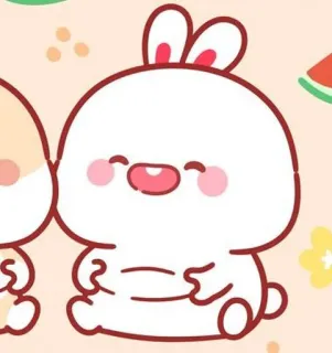 🍼 conejo, lindo, kawaii, conejito, dibujos animados telegram sticker