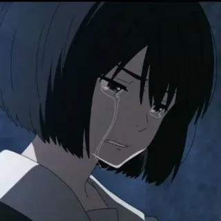 😭 anime, crying, sad, girl, emotional telegram sticker