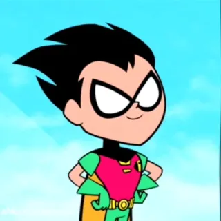 🙂 Robin Teen Titans Go! cartoni animati, supereroe, Robin, Teen Titans, DC Comics telegram sticker