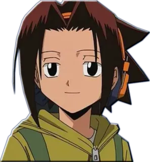 😏 Yoh Asakura Shaman King Anime, Shaman King, Yoh Asakura, Personagem de desenho animado, Sticker de personagem telegram sticker