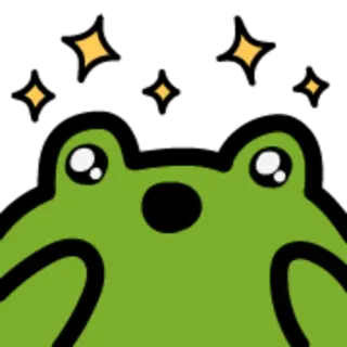 🥺 rã, verde, fofo, animal, anfíbio, brilhos telegram sticker