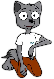 🙂 DC Cartoon, Figur, Hund, Shirt telegram sticker