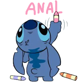 🐨 Stitch ANAL! cartoon, stitch, offensive, blue, character telegram sticker