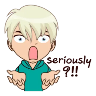 😧 User-friendly
WTF Anime, Expressie, Vraag, Verward, Uitroep whatsapp sticker