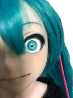 😐 Hatsune Miku Аниме, Вокалоид, Хацунэ Мику, Женщина, Кукла telegram sticker