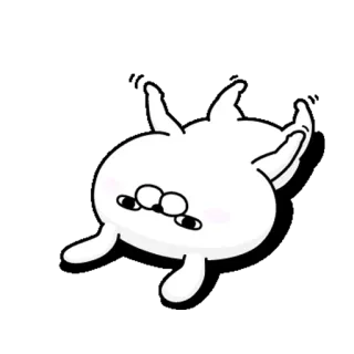 😕 白, ブロブ, かわいい, 漫画, キャラクター, 顔 telegram sticker