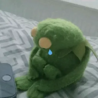 💧 Kermit kermit la rana, triste, burattino, piangere, solo, solitario telegram sticker