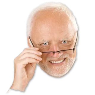 😬 Hide the Pain Harold internet meme, meme, smile, humor, Harold telegram sticker