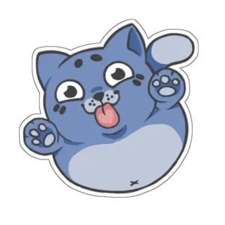 😘 gato, pegatina, animal, lindo, dibujos animados, divertido whatsapp sticker
