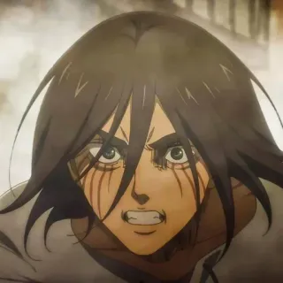 😠 Eren Yeager Attack on Titan Eren Jaeger, Ataque a los Titanes, Anime, Personaje, Enojado, Manga telegram sticker