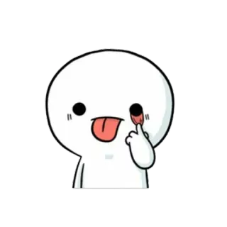 😜 dedo corazón, grosero, ofensivo, dibujos animados, gesto telegram sticker