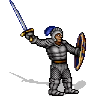 ⚔ knight, sword, armor, pixel art, fantasy telegram sticker