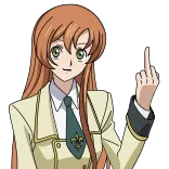 🙂 Anime, Dedo corazón, Gesto, Ofensivo telegram sticker