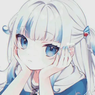 🦈 Gawr Gura Anime, Vtuber, Hai, Süß, Hololive telegram sticker