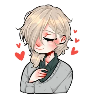 🥰 Anime, Hoạt hình, Dễ thương, Trái tim, Hình minh họa, Sticker whatsapp sticker