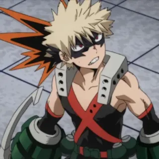 😶 Bakugo Katsuki My Hero Academia アニメ, キャラクター, スーパーヒーロー, 漫画, 爆発, ティーン telegram sticker