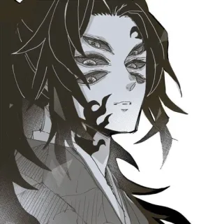 🌓 Kibutsuji Muzan Demon Slayer Anime, Ác quỷ, Nhân vật phản diện, Manga, Mắt telegram sticker