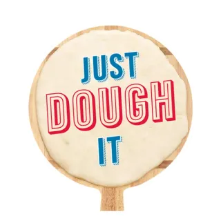 💪 JUST DOUGH IT masa, comida, cocina, hornear, gracioso, juego de palabras, pizza, cocinero telegram sticker